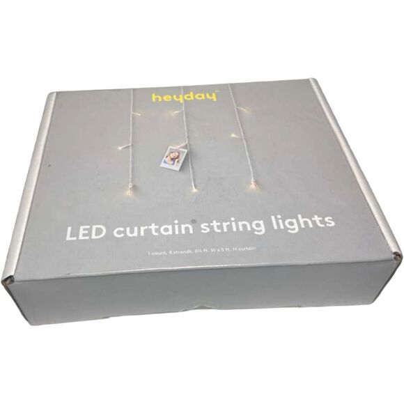 heyday String Lights Curtain Rose Gold – USB LED Fairy Backdrop Decor, 6.5ft New - Picture 5 of 8